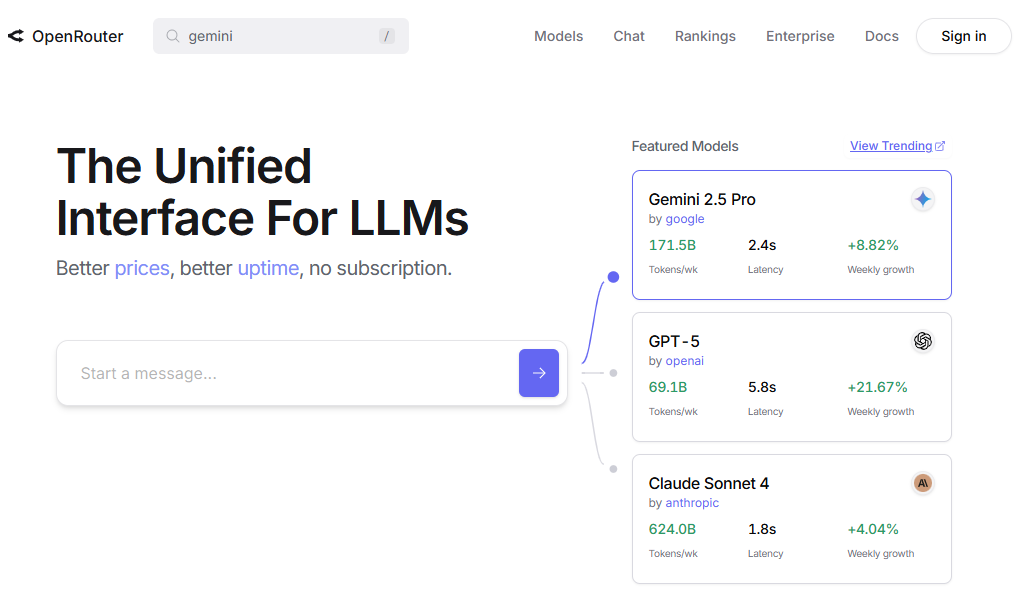 OpenRouter教程：从免费试用开始（附:官网地址）